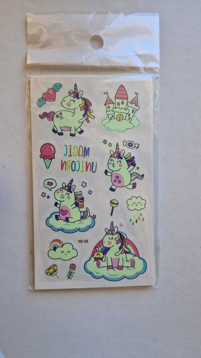 Glow-in-the-Dark Temporary Tattoos for Kids, 30 Pages64739420371202121