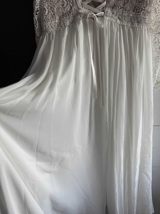 Wyjątkowa suknia ślubna Boho plus size (wiązana, wiele rozmiarów)