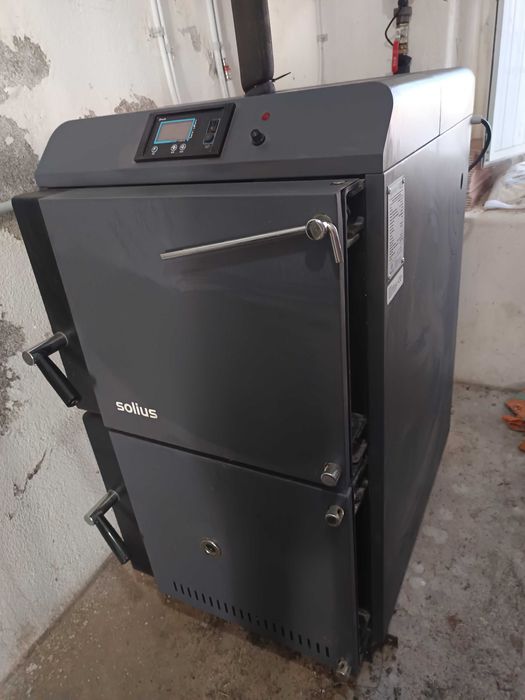 Caldeira a lenha  - chama invertida - Solius Ecomax