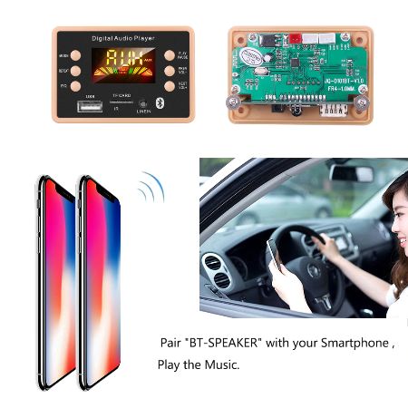 ‼️Авто MP3 плеєр Bluetooth5.0 FM USB micro модуль 12V MP3 FLAC WMA WAV