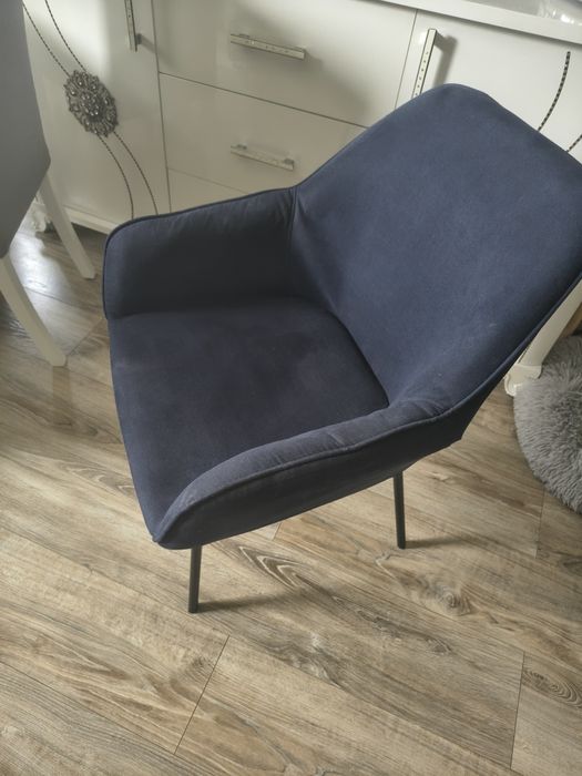 Fotel  pokojowy granatowy