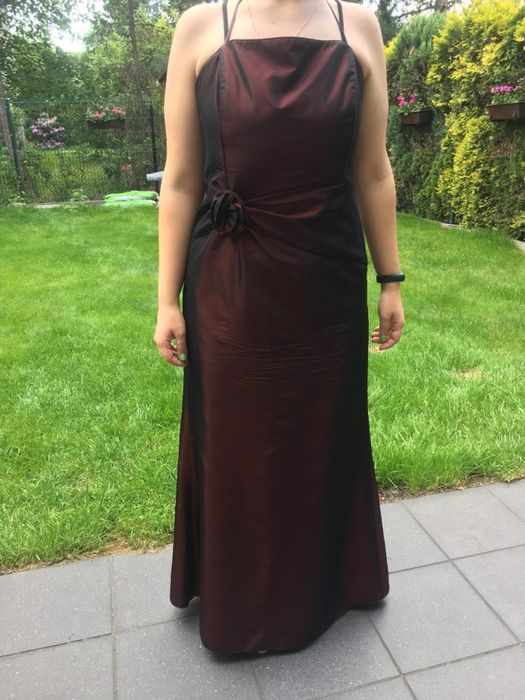 Nowa sukienka wieczorowa, balowa, kolor bordowy rozm. 40/42