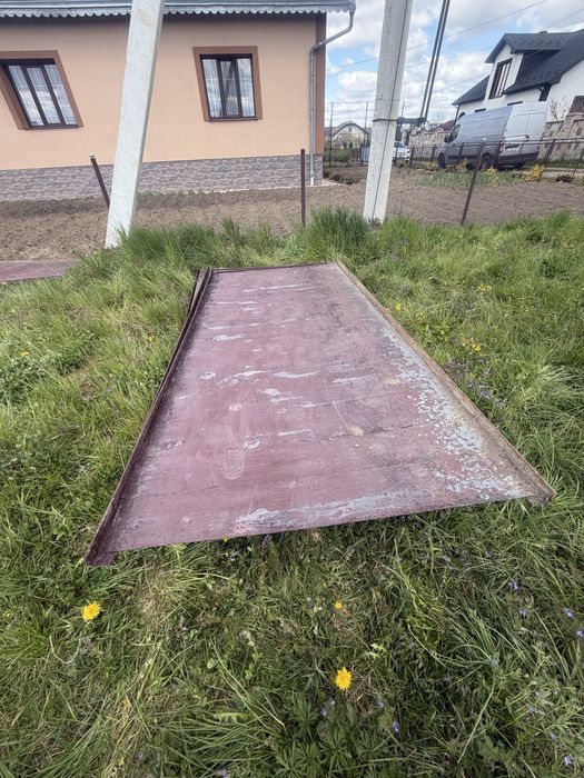 Будівельний лист метала   4~мм  125x275см. Б/у