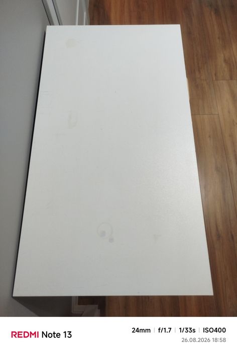 Mała toaletka biurko 80x45 białe na stylowych nóżkach