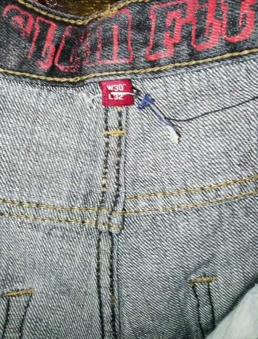 Джинсы женские "denim co" деми на пуговицах, s, w30, l32, серые