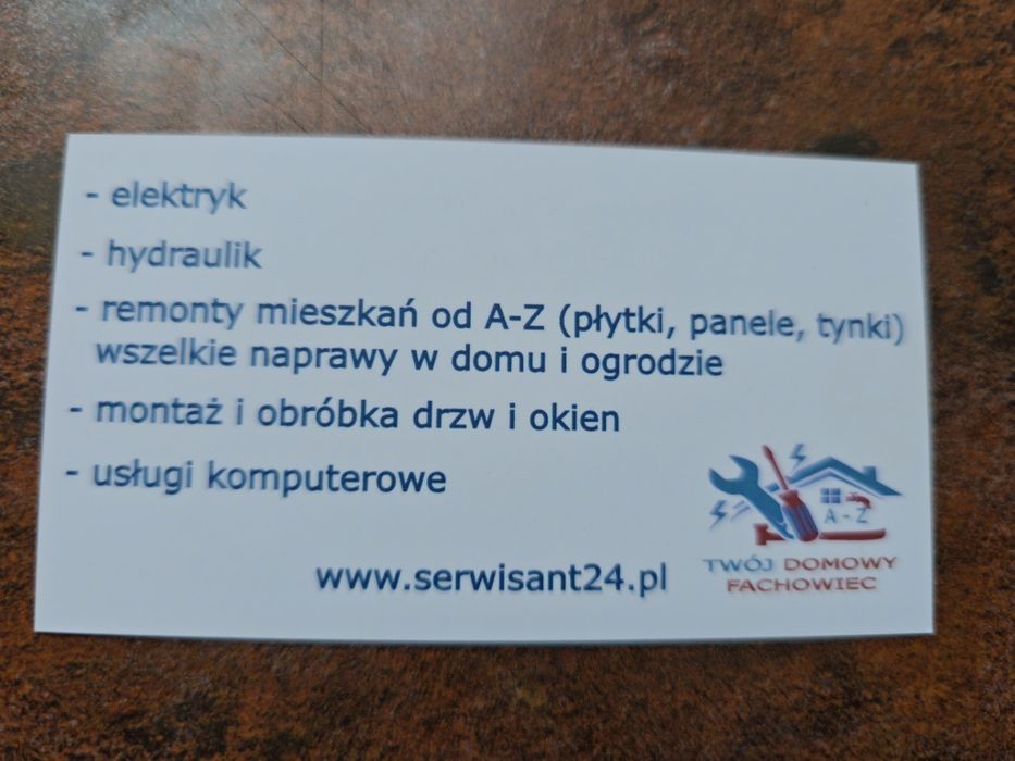 Złota rączka  , ślusarz ,elektryk , hydraulik, konserwator, usługi bud