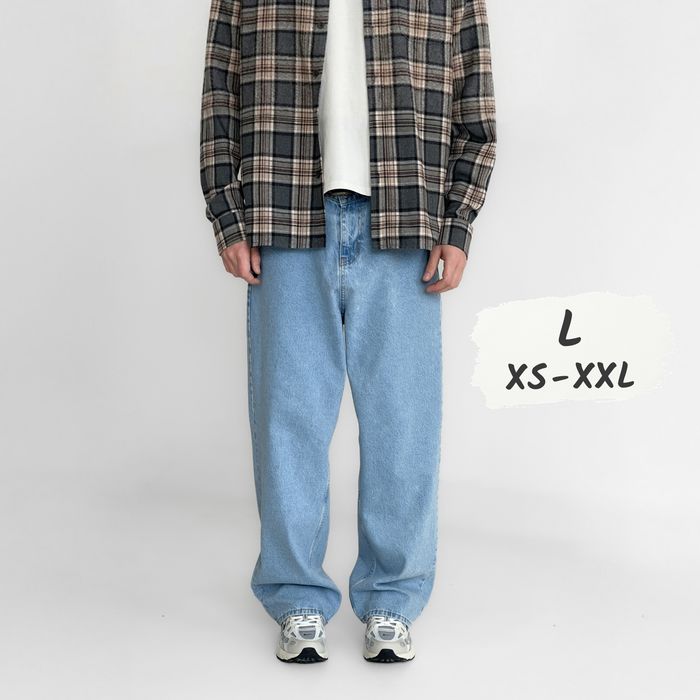 Джинси чоловічі широкі baggy jeans, штани баггі | Джинсы багги мужские широкие Джынсы беги в стиле 90 х реп ск8 Штаны rap pants sk8 y2k | Розмір L