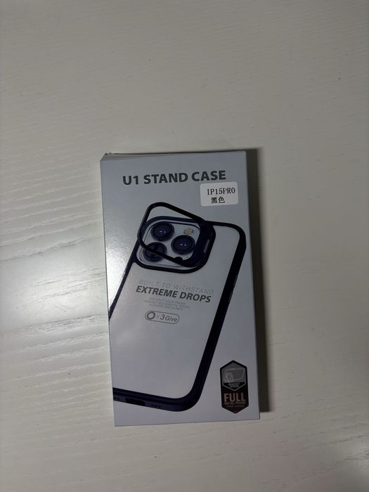 Чохол новий для iPhone 15 Pro з підставкою+ захист камер