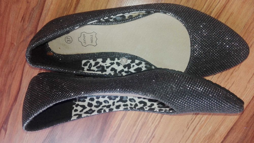 Baleriny  brokatowe r.36,37