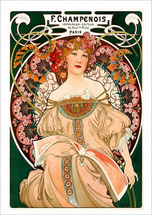 Lote 8  Cartazes Alfons Mucha