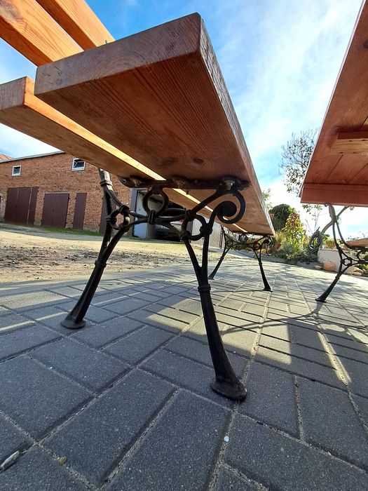 Zestaw ogrodowy drewniano-stelazowy