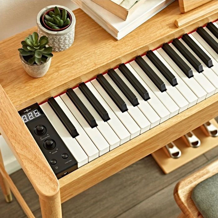 Gear4music Keynote Contemporary pianino cyfrowe 88 klawiszy, Bluetooth, dąb