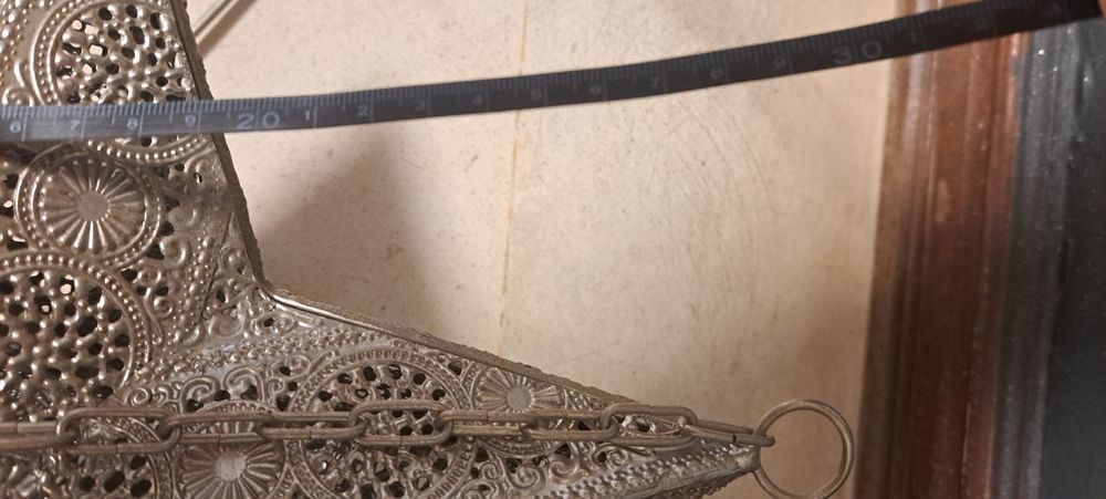 Estrela castiçal p/ velas Ornamentada