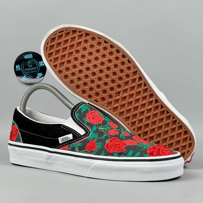 Vans Slip On Rose кеди кросівки кеды унісекс кроссовки скейт шузы обувь взуття черевики для города класичні повсякденне універсальні ванс олд скул