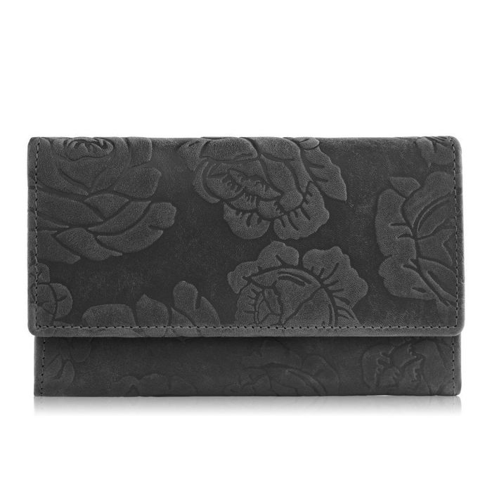 portfel damski skórzany czarny w stylu vintage duży paolo peruzzi