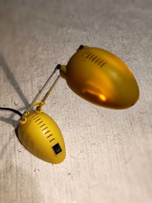 Candeeiro secretária mesa quarto amarelo extensível orientável