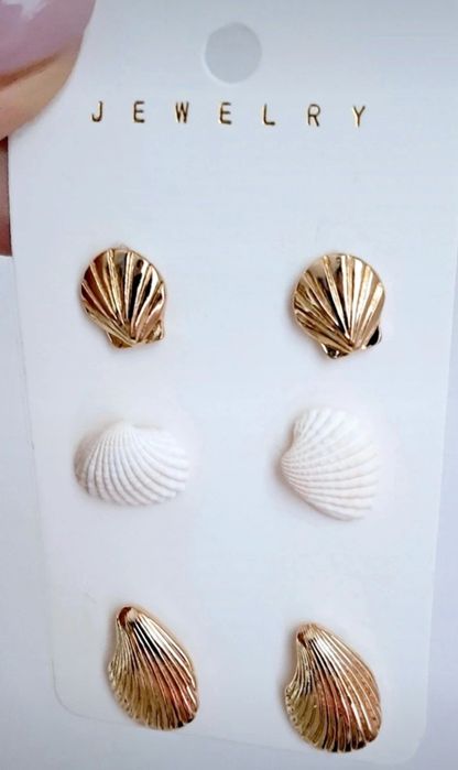 Zestaw kolczyków muszelki Nowe
