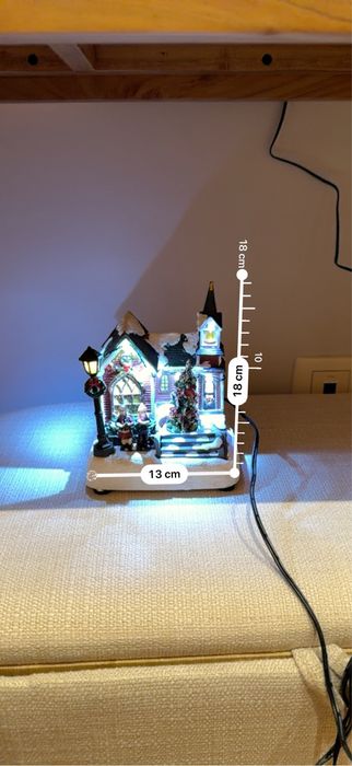 Casinha de Natal com Luzes - Gato Preto