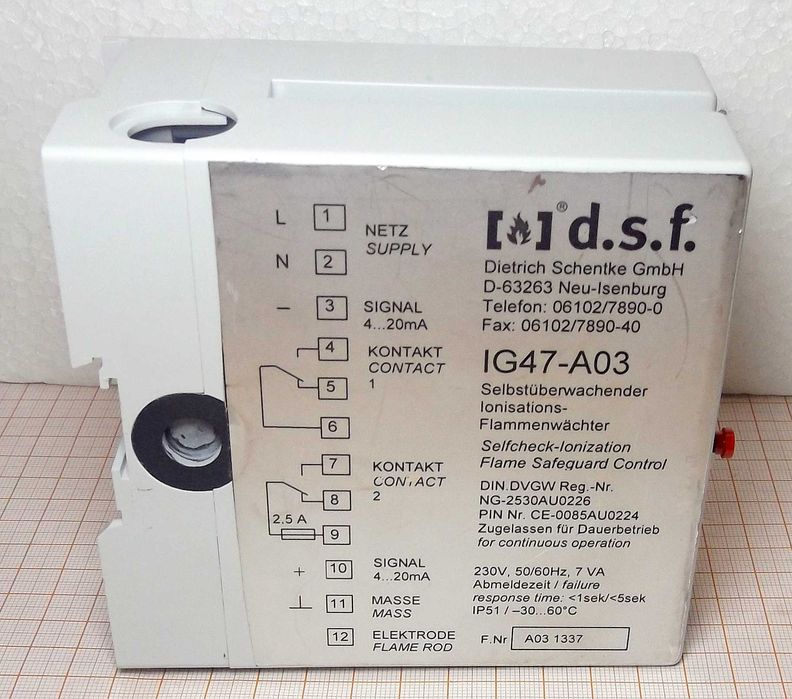 Zabezpieczenie płomienia IG47-A03 DSF Dietrich [LIP]