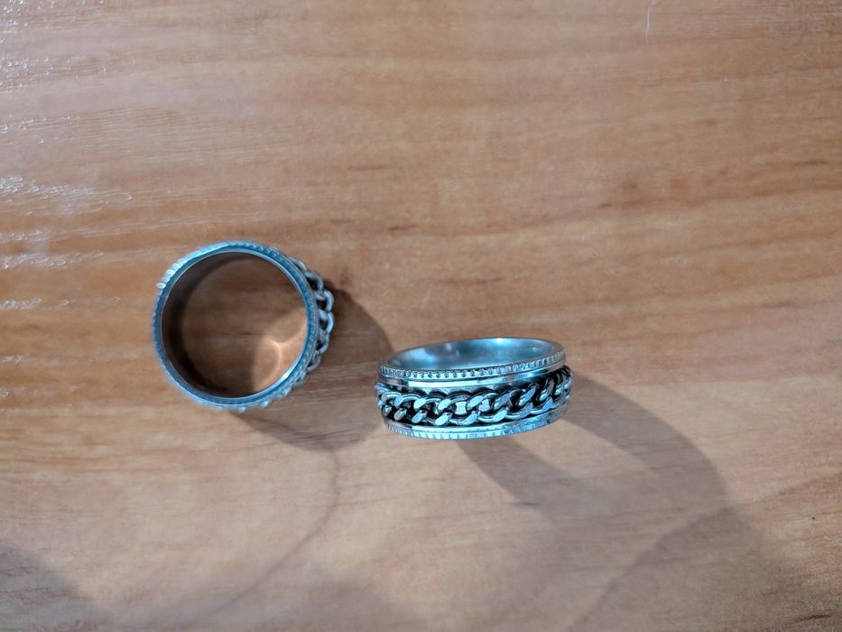 Sygnet męski STAL (2 szt. 19 i 20mm) szer. 8mm + Gratis 2 Krzyżyki