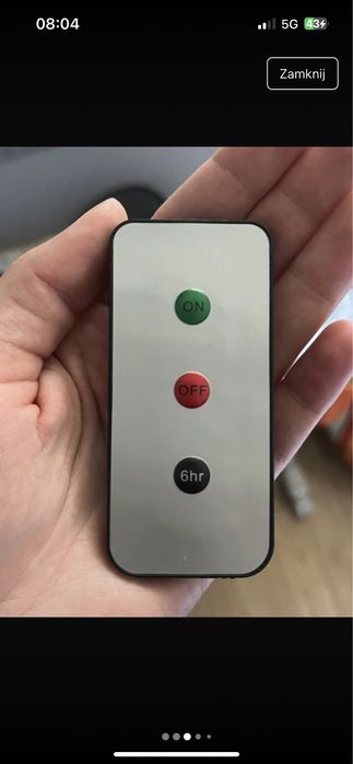 Lampka led rozowa serce na pilota