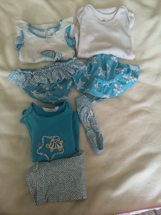 Conjunto roupa bebé praia