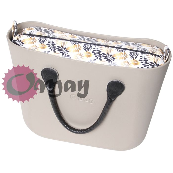 organizer OBAG STANDARD ekoskóra liście czarne 2 kieszenie wkład OMAY