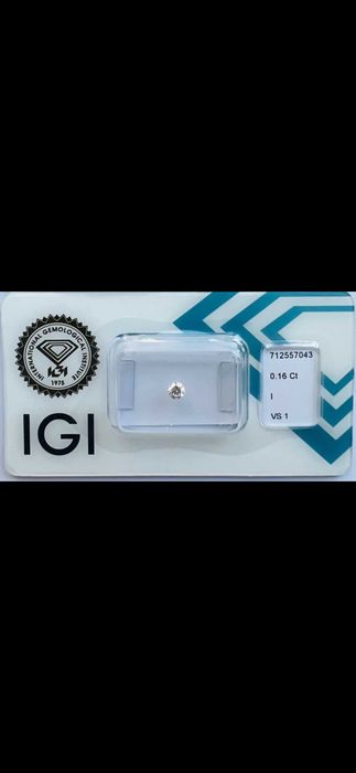 Diamante natural 0,16 ct VS1 certificado IGI – ideal noivado