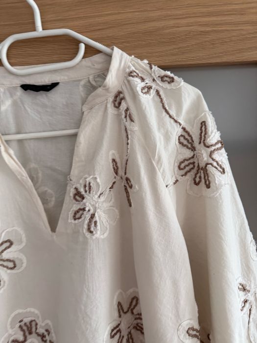 Tunika zara bluzka boho haft