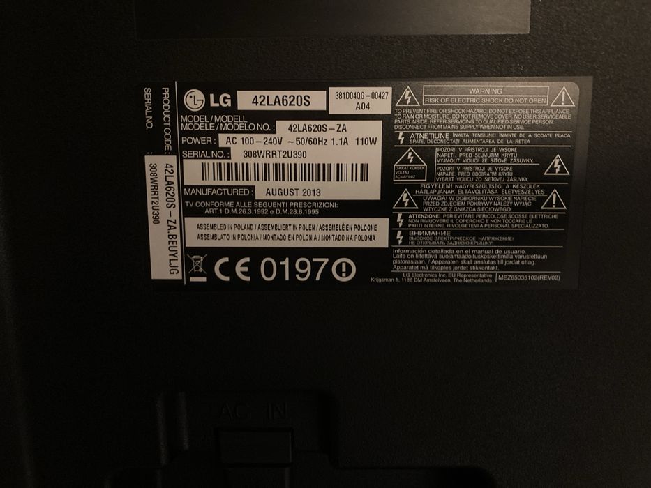 TV LG 42LA620S (Smart TV) - com avaria (RESERVADO)