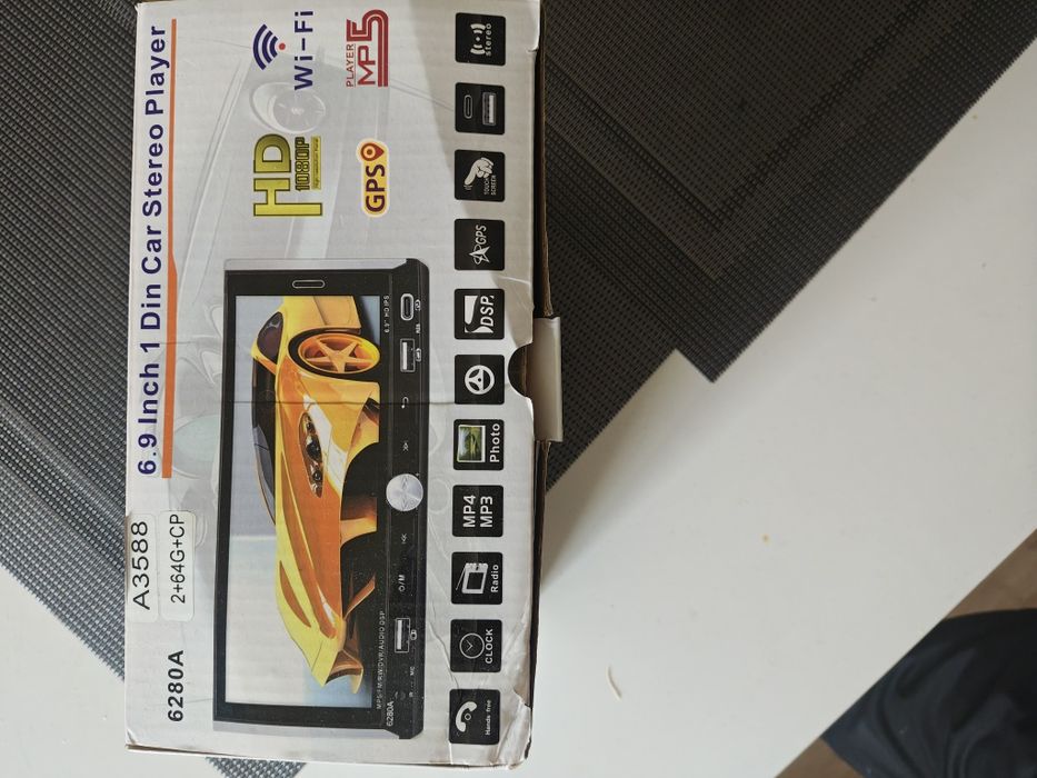 Multimida 1 din car play, android auto, espelhamento mirror link