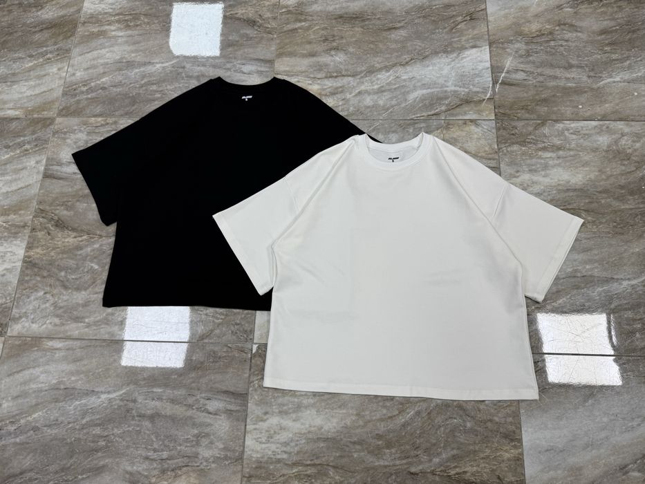 Oversize футболка чорна / біла плотна базова оверсайз t-shirt S M L XL 100% cotton