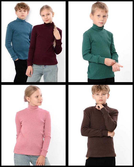Водолазки утеплені для хлопчика та дівчинки