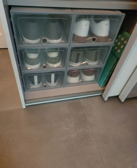 Zestaw 10 składanych pudełek na buty z klapą