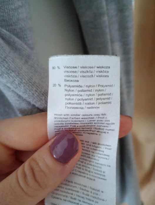 Sweterek kardigan rozpinany szary S Orsay