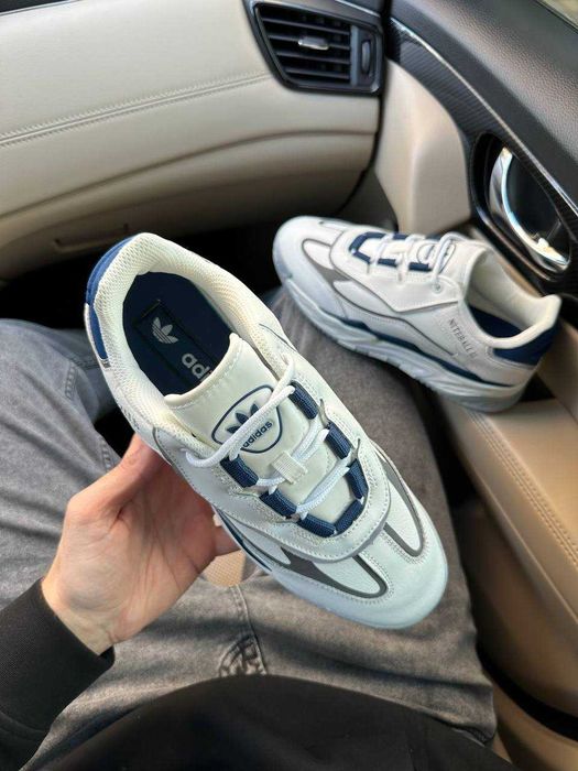 Кросівки Adidas Niteball ll White/Blue premium