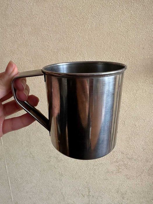 Кухоль великий з хромованої сталі (нержавіючої) 340 мл для походів