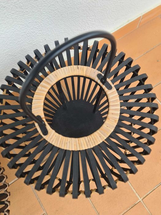 Lanternas Decorativas ENTITA JYSK Bambu Preto Lanterns Black Bamboo