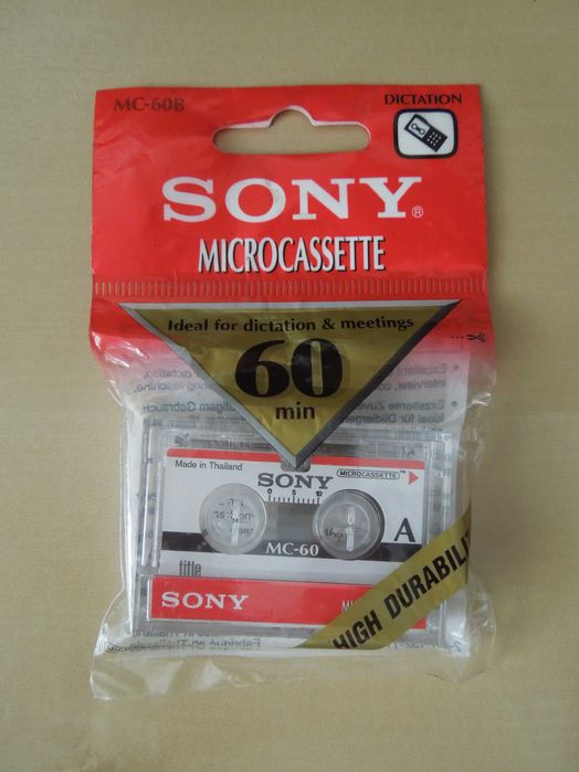 Microcassete Sony - MC 60B - 60min - nova em embalagem selada