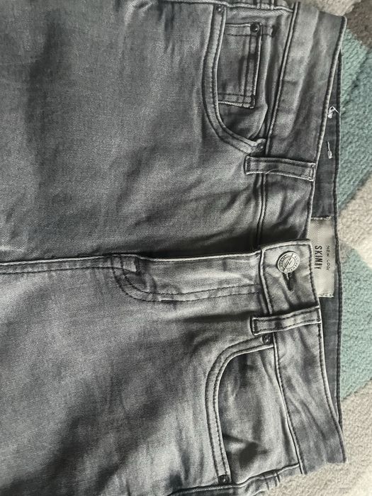 Spodnie jeasny New Look 36 S szare skinny
