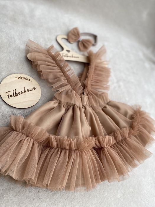 Sukienka tiulowa roczek wesele