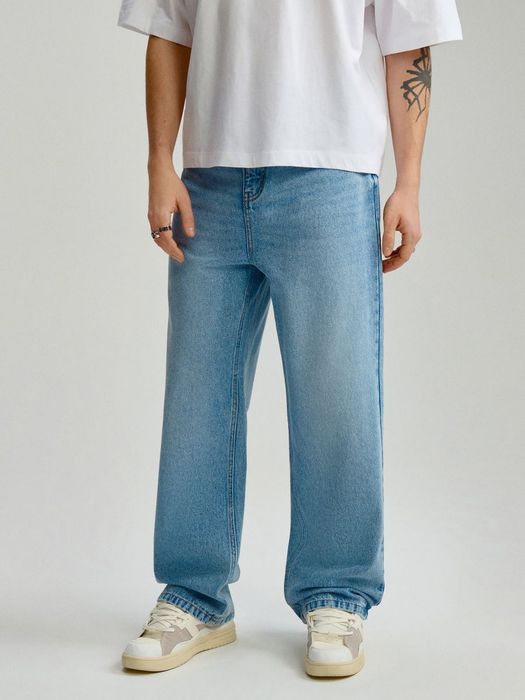 Jasnoniebieskie jeansy baggy HOUSE rozm. XS