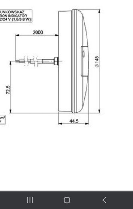 Farolim Traseiro Redondo 3 Funções