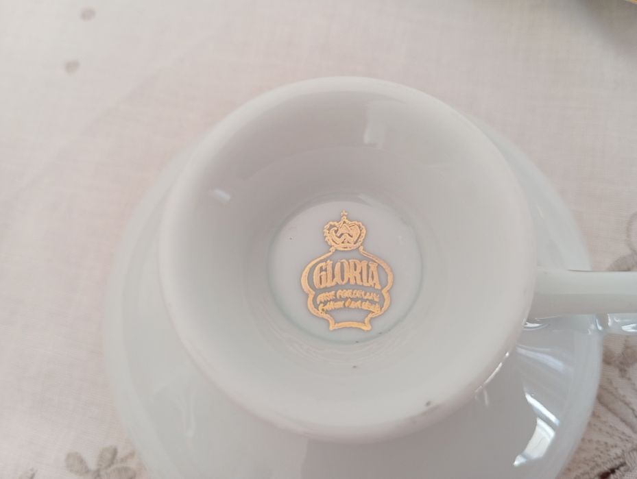 Trio de Chá porcelana antiga Alemanha Ocidental