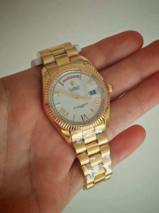 Zegarek Cadisen Day Date Automatic 38 mm mech Seiko nh 35