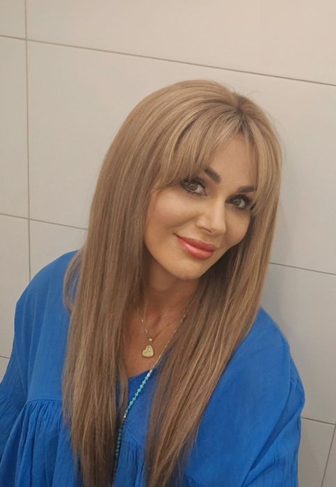 Peruka włosy naturalny koniakowy blond 70cm