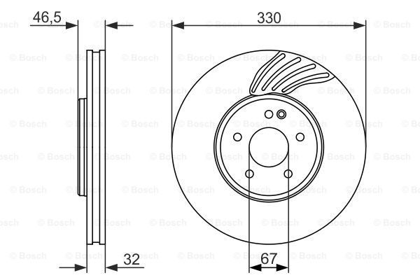 Tarcza hamulcowa Bosch BD1551 Mercedes Chrysler 330x32