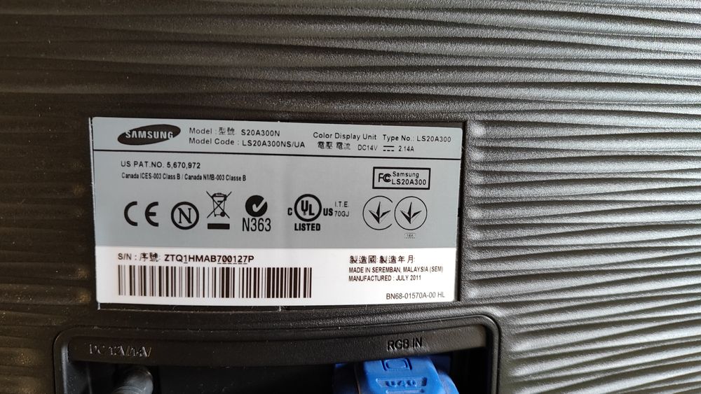 Монитор Samsung s20a300n