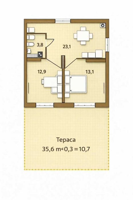 2-rooms apartment apartment by the address st. Ul Osennyaya (area 63,6 m²) - Atlanta.ua - photo 2