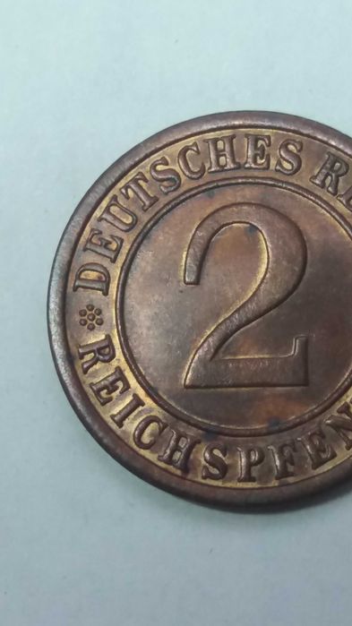 D W, stara moneta 2 reichs pfennig 1936 E Niemcy Weimar rzadka